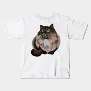 Chubby Furr Cat Kids T-Shirt